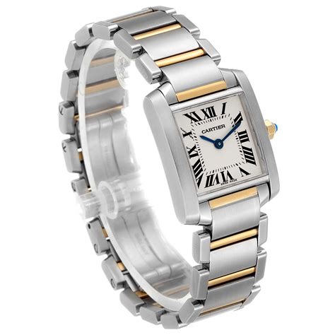 cartier tank two tone|cartier tank francaise ladies.